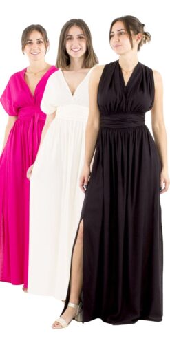 Dolga viskozna obleka RO17908